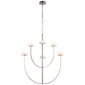 Pedra Large Two - Tier Chandelier, a premium Chandelier light by Visual Comfort & Co. Close - up image of its design.