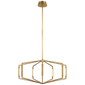 Appareil 30" Low Profile Chandelier in Antique-Burnished Brass