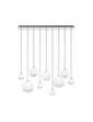 Великий підвісний світильник Puppet - Glossy Chrome / Білий затінений / G9