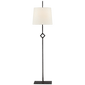 Cranston Buffet Lamp in Aged Iron with Linen Shade