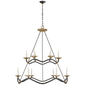 Choros Two-Tier Chandelier in Aged Iron