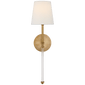 Camille Sconce in Hand-Rubbed Antique Brass with Linen Shade