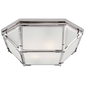 Morris Flush Mount in Polished Nickel with Frosted Glass