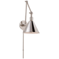 Boston Functional Double Arm Library Light in Polished Nickel