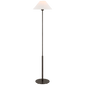 Hackney Floor Lamp in Bronze with Linen Shade