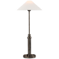 Hargett Buffet Lamp in Bronze with Linen Shade