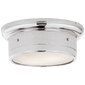 Siena Small Flush Mount in Chrome with White Glass