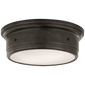 Siena Large Flush Mount in Bronze with White Glass