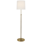 Bryant Floor Lamp in Hand-Rubbed Antique Brass with Linen Shade