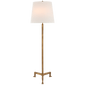 Parish Floor Lamp in Gilded Iron with Linen Shade