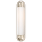 Selecta Long Sconce in Polished Nickel with White Glass