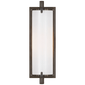 Calliope Short Bath Light in Bronze with White Glass