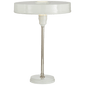 Carlo Table Lamp in Polished Nickel and Antique White