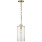 Katie Cylinder Pendant, a premium Pendant light by Visual Comfort & Co. Close - up image of its design.