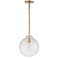 Katie Globe Pendant, a premium Pendant light by Visual Comfort. Close - up image of its design.