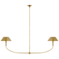 Turlington XL Linear Chandelier in Hand-Rubbed Antique Brass with Hand-Rubbed Antique Brass Shade