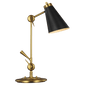 Signoret Task Table Lamp in Burnished Brass with Matte Black