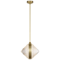 Copper Coast 15" Olive Cut Pendant, a premium Pendant light by Visual Comfort & Co. Close - up image of its design.
