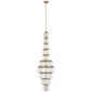 Killarney 19" Layered Entry Chandelier, a premium Chandelier light by Visual Comfort & Co. Close - up image of its design.
