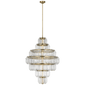 Killarney 32" Layered Chandelier, a premium Chandelier light by Visual Comfort & Co. Close - up image of its design.