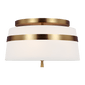 Cordtlandt Small Semi - Flush Mount, a premium Flush Mount light by Visual Comfort & Co. Close - up image of its design.