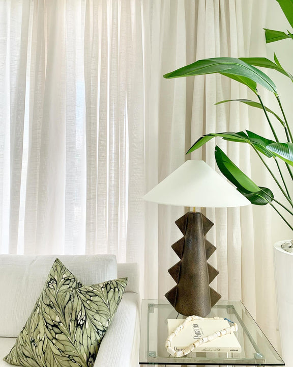 Senso Large Table Lamp, a premium Decorative light by Visual Comfort & Co. Close - up image of its design.