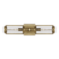Flynn Linear Sconce, a premium Bath light by Visual Comfort & Co. Close - up image of its design.