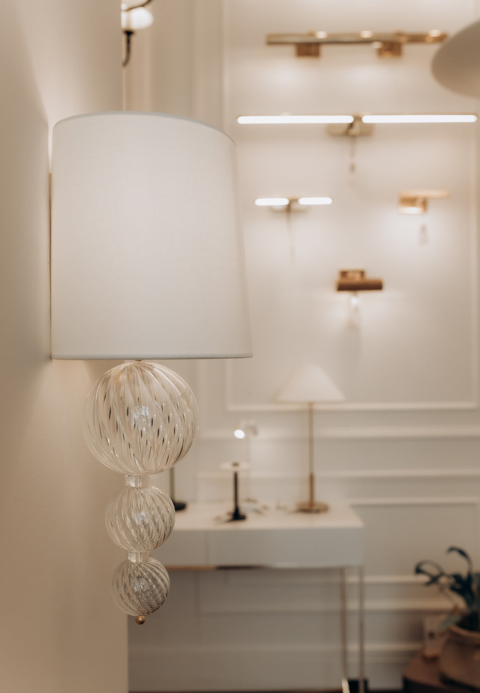 Talia 18" Sconce, a premium Decorative light by Visual Comfort & Co. Close - up image of its design.