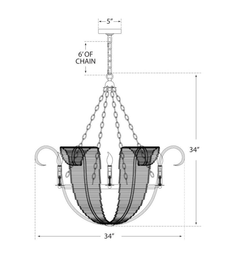 Люстра Calais 34" Креслення