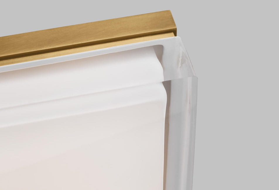 Boxie Large Flush Mount in Natural Brass