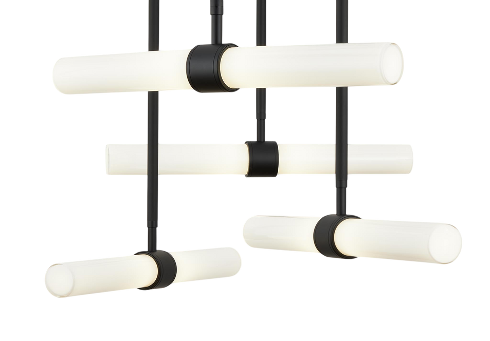 Calumn 6-Light Chandelier in Nightshade Black