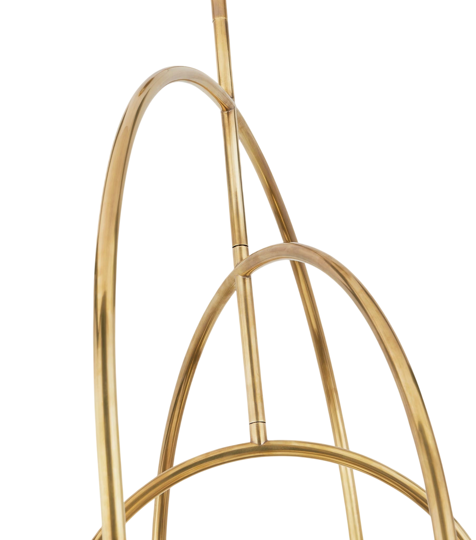Calumn 6-Light Chandelier in Natural Brass