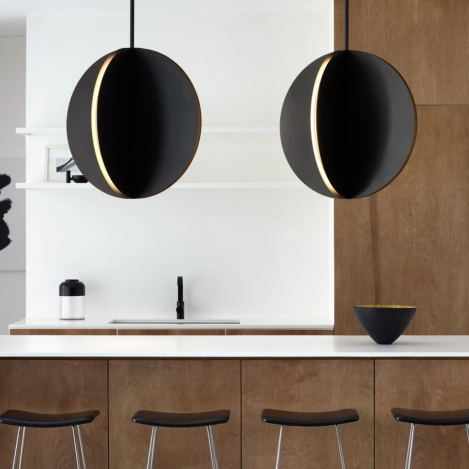Bau 36" Pendant, a premium Pendant light by Visual Comfort & Co. Close - up image of its design.