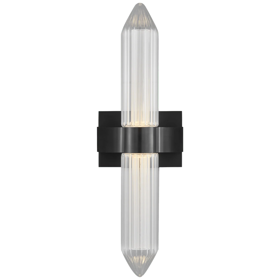 Langston Medium Bath Sconce, a premium Decorative light by Visual Comfort & Co. Close - up image of its design.