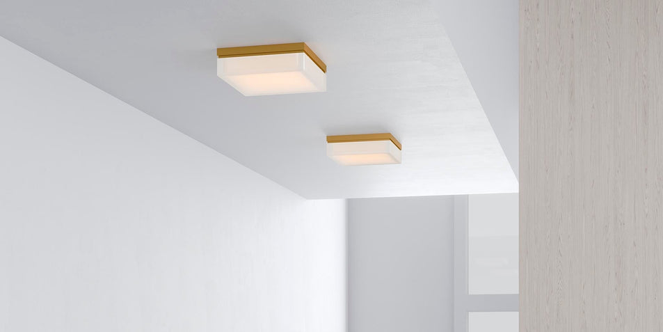 Boxie Large Flush Mount in Satin Nickel
