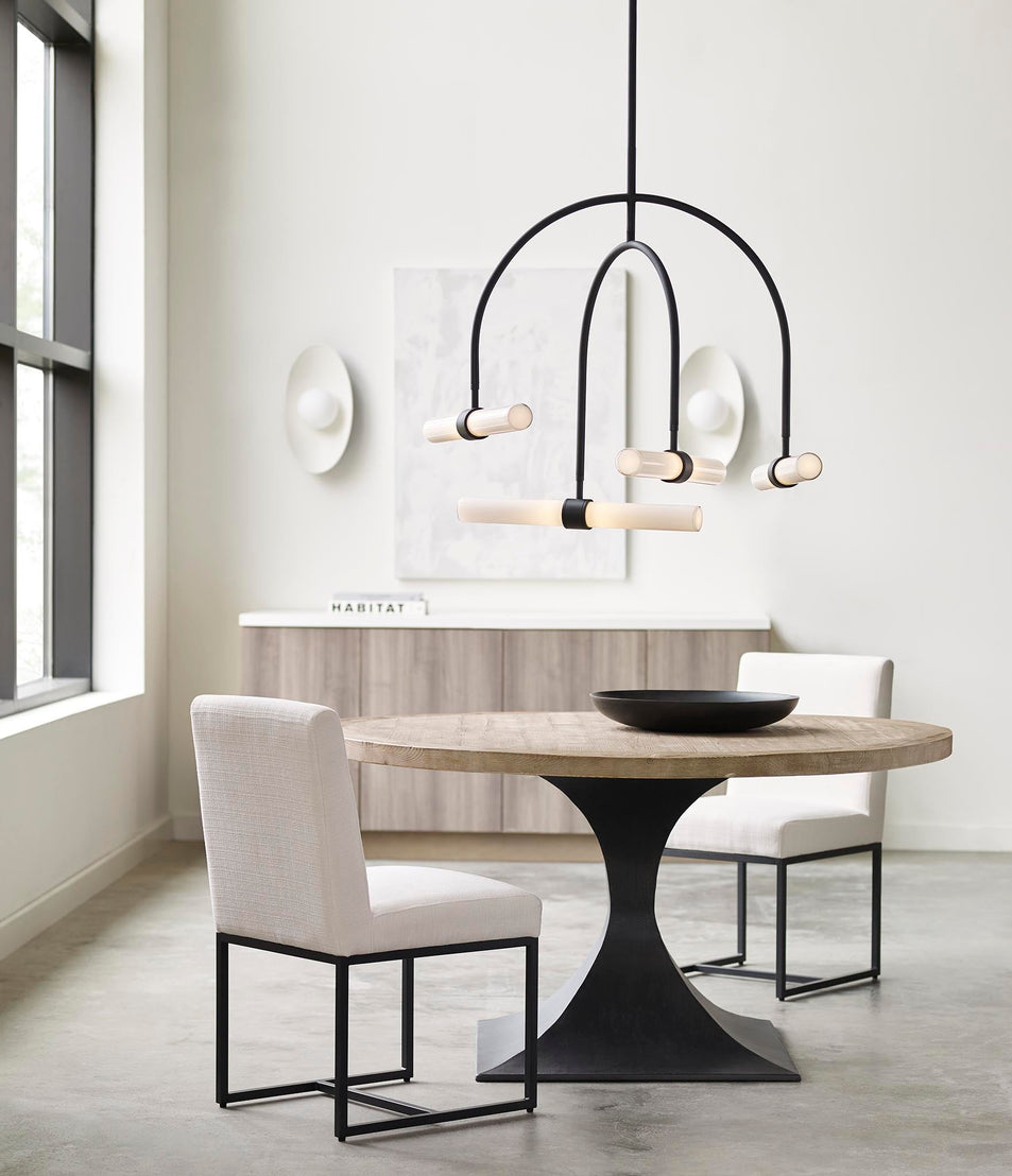Calumn 4-Light Chandelier in Nightshade Black