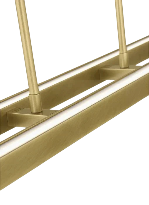 Stagger 2 60 Linear Suspension, a premium Linear light by Visual Comfort & Co. Close - up image of its design.