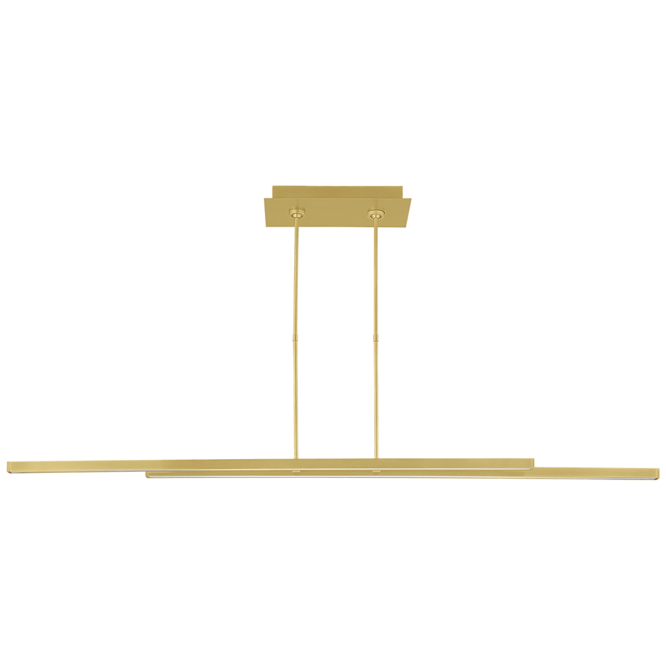 Stagger 2 60 Linear Suspension in Natural Brass