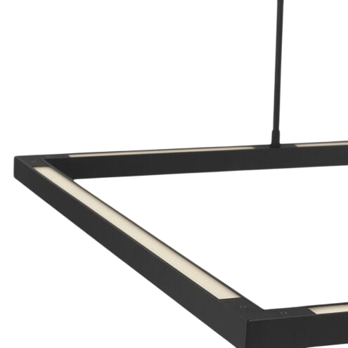 Stagger Halo 84 Linear Suspension, a premium Linear light by Visual Comfort & Co. Close - up image of its design.