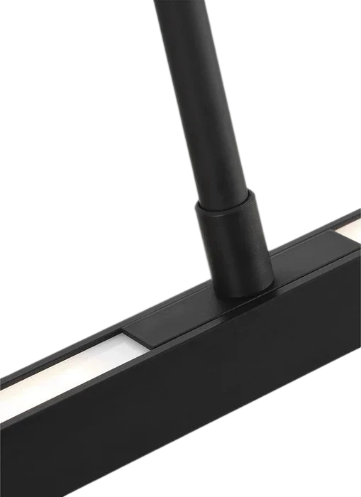Stagger Halo 84 Linear Suspension, a premium Linear light by Visual Comfort & Co. Close - up image of its design.