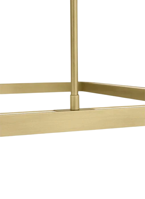 Stagger Halo 84 Linear Suspension, a premium Linear light by Visual Comfort & Co. Close - up image of its design.