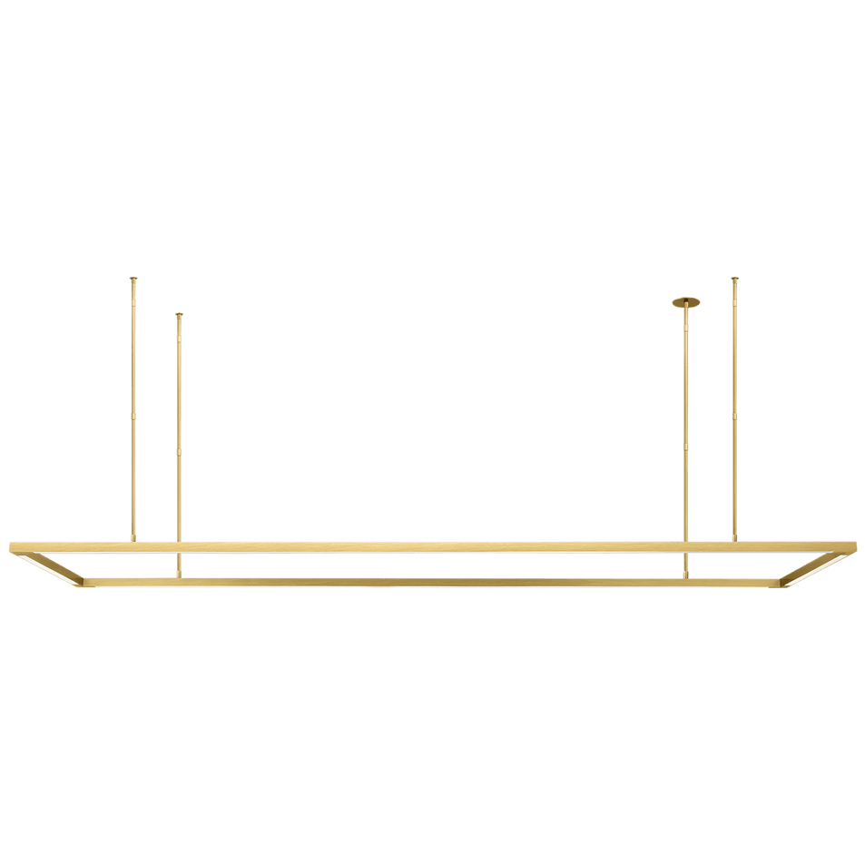 Stagger Halo 84 Linear Suspension in Natural Brass