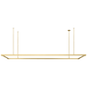Stagger Halo 84 Linear Suspension in Natural Brass