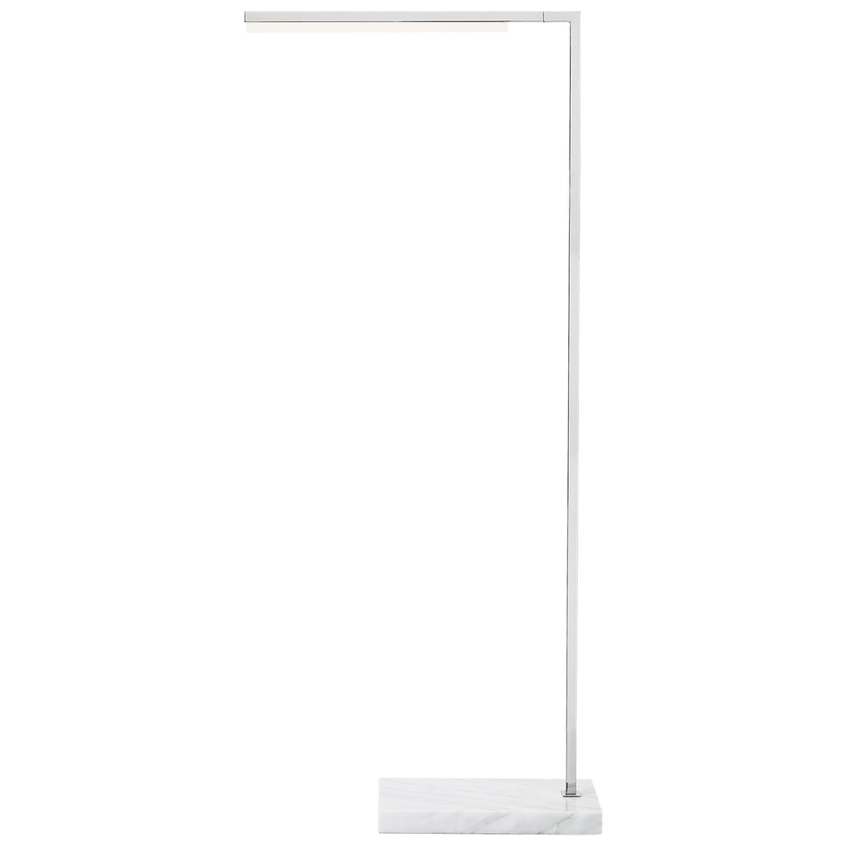 Klee 43" Floor Lamp in Polished Nickel and Marble