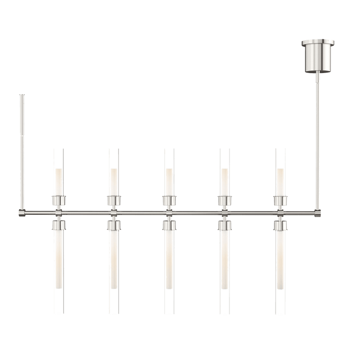 Linger 48 Linear Suspension, a premium Linear light by Visual Comfort & Co. Close - up image of its design.