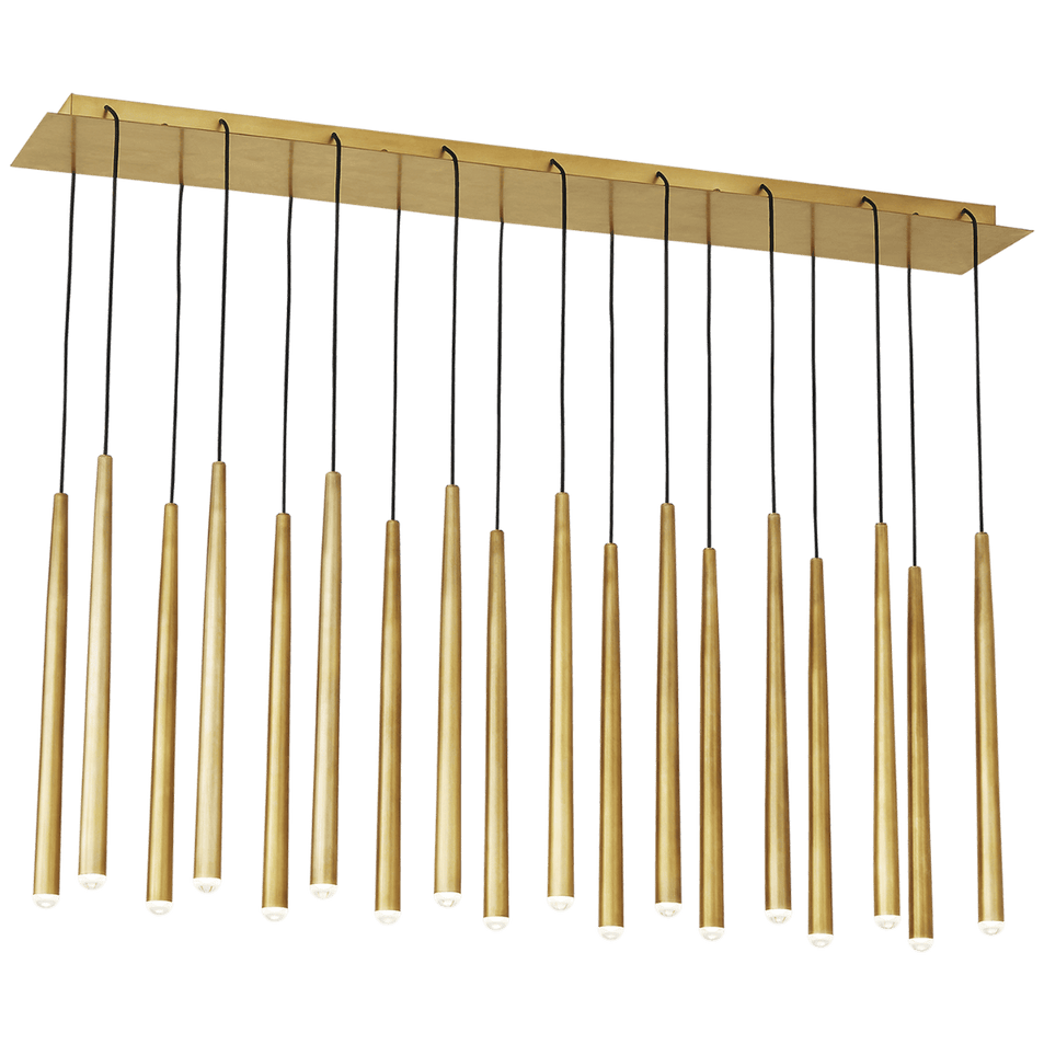 Pylon 18 Light Chandelier, a premium Chandelier light by Visual Comfort & Co. Close - up image of its design.