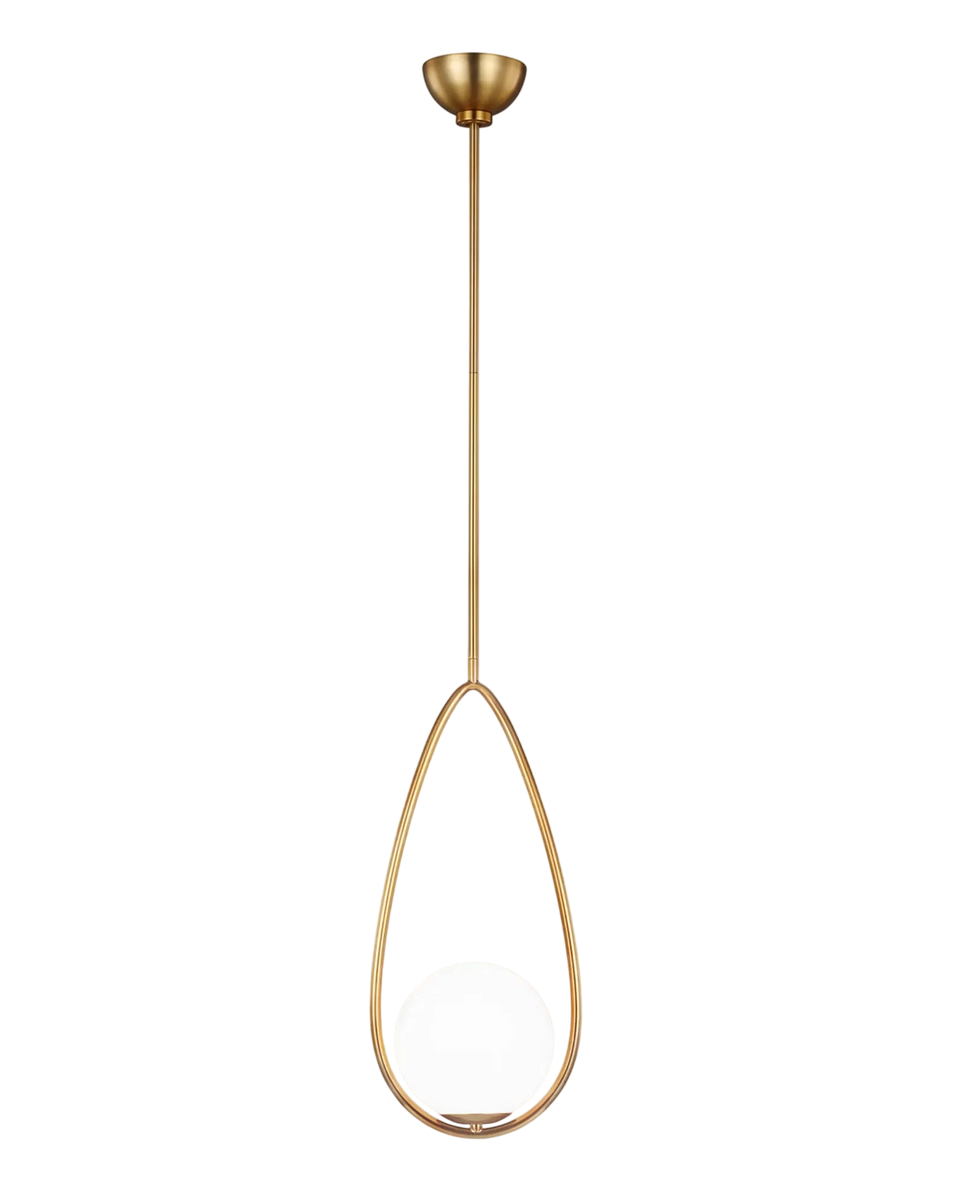 Galassia One Light Pendant, a premium Pendant light by Visual Comfort & Co. Close - up image of its design.