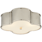 Basil 17" Flush Mount in Polished Nickel with Frosted Glass