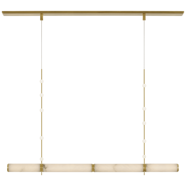 Marcell 56" Linear Chandelier, a premium Linear light by Visual Comfort & Co. Close - up image of its design.