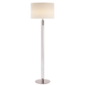 Riga Floor Lamp in Clear Glass and Polished Nickel with Linen Shade